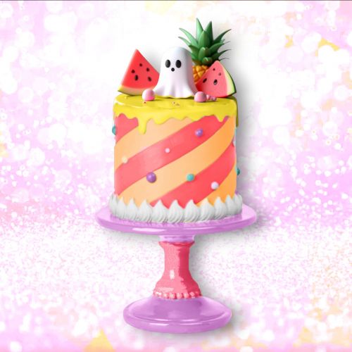 12in SpookySummer Cake w/Ghost Min/2 - NEW SpookySummer - IN Stock Feb 2026